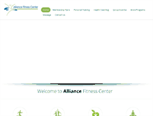 Tablet Screenshot of alliancefitnesscenter.com